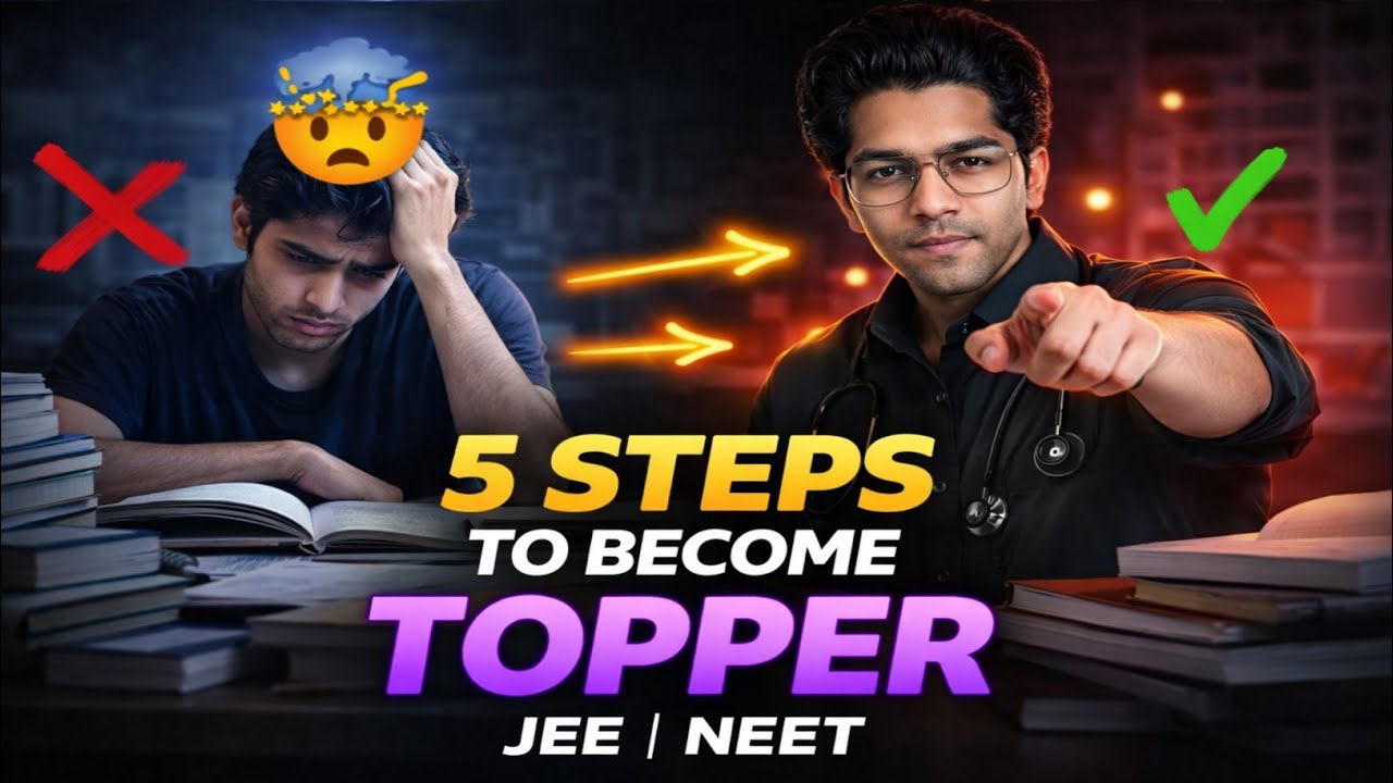 5 steps to become topper | NEET & JEE Study Motivation | Average Student Se TOPPER Kaise Bane?