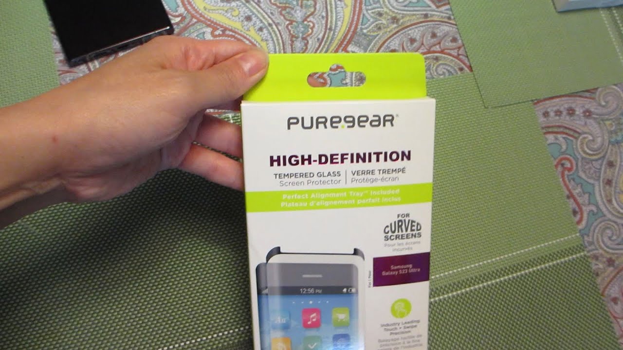 PureGear Tempered Glass Screen Protector for S23 Ultra: Unboxing