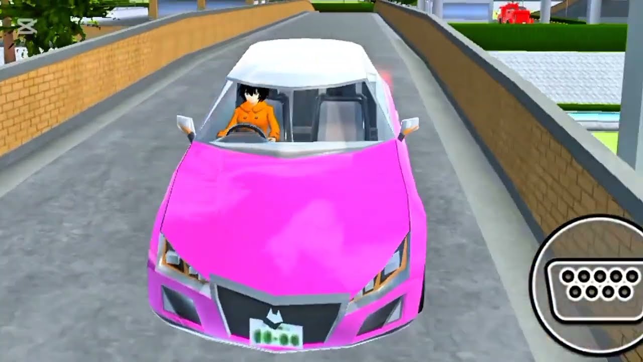 Rina is driving car on horror way || Long driving Sakura school simulator