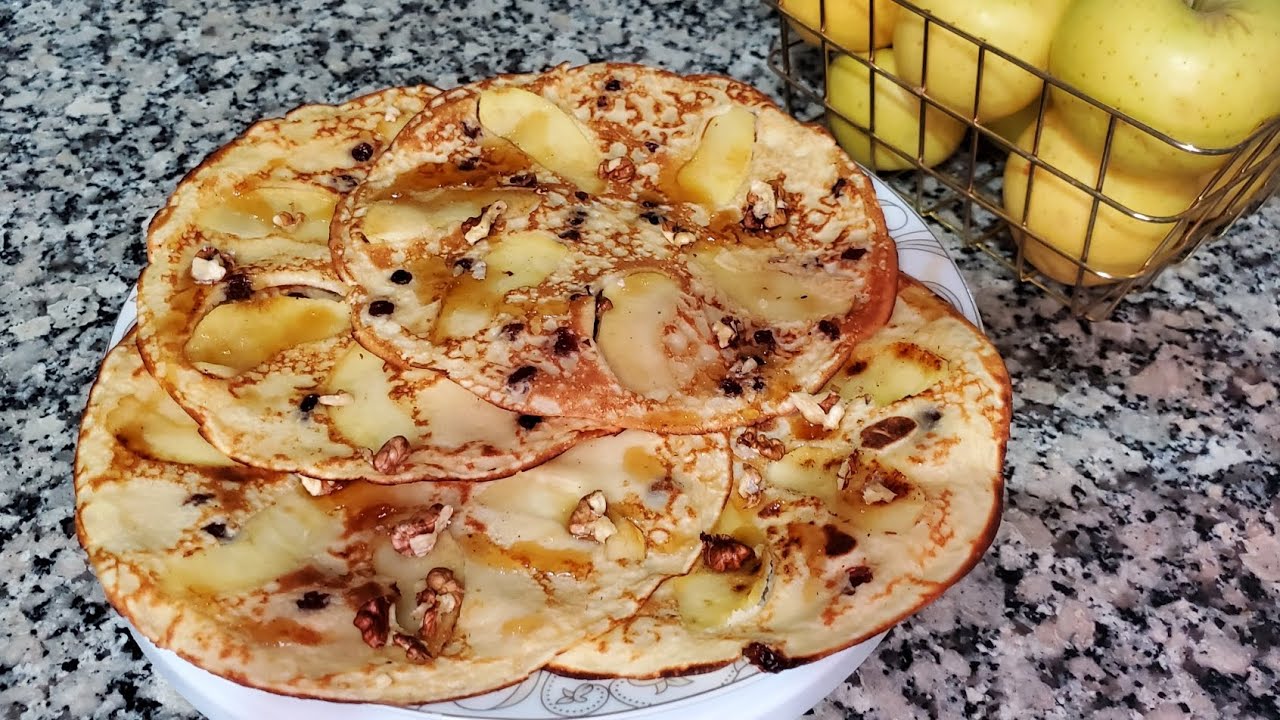 كريب بالتفاح بطريقة مختلفة على اللي موالفين كانديرو 👍جربوه غادي ايعجبكوم ويعجب وليداتكوم😋😋😋😋😋😋