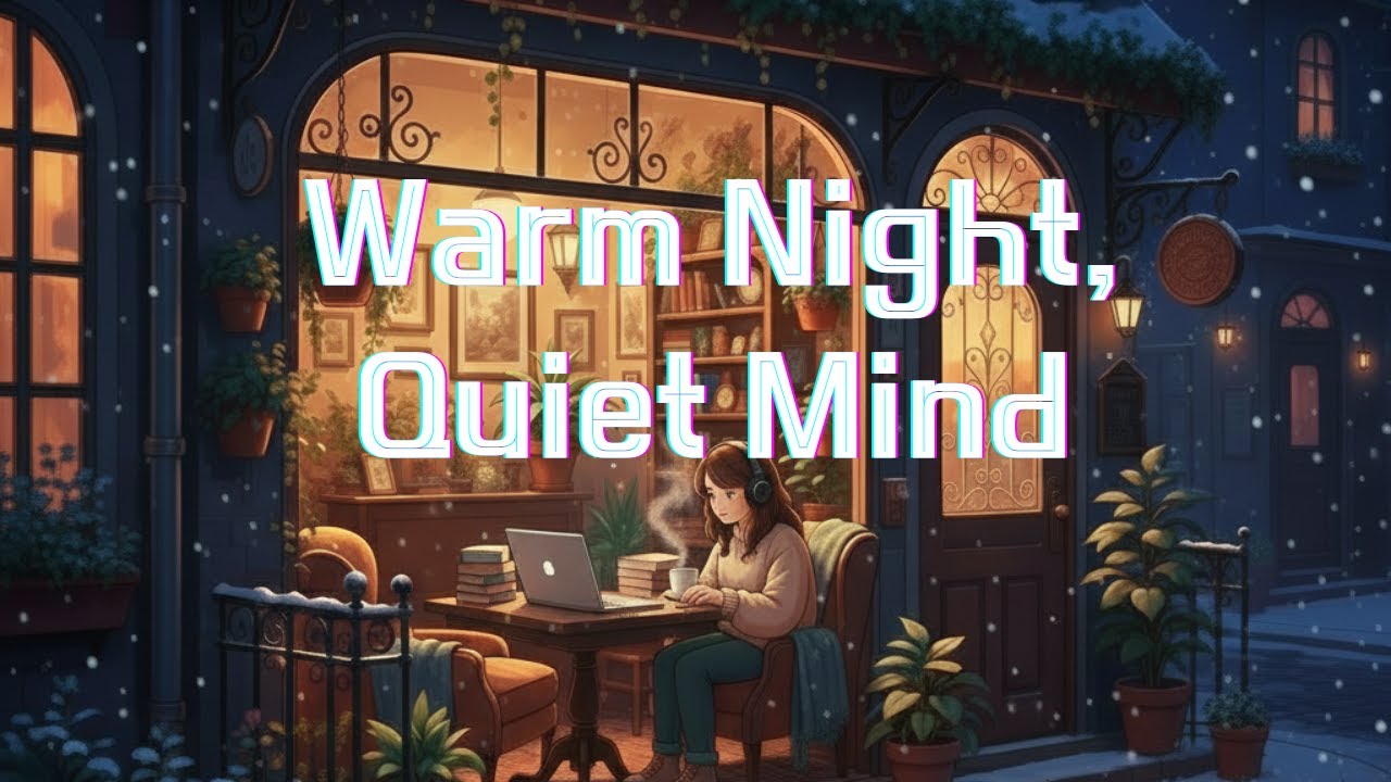 Cozy Winter Night to Heal & Focus ❄️ | Snowy Café Lo-fi Beats