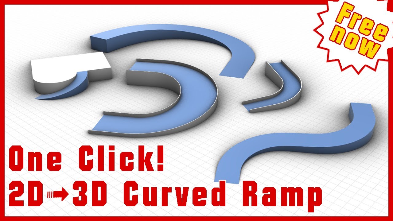 One click! Curved Ramp modeling in rhino grasshopper [라이노 그래스호퍼 경사로 만들기]/Rhino Grasshopper
