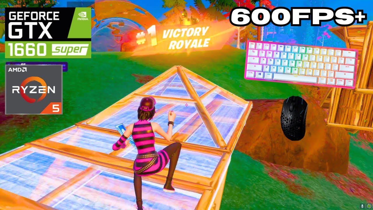 GTX 1660 Super Ryzen 5 5600 FPS в Fortnite