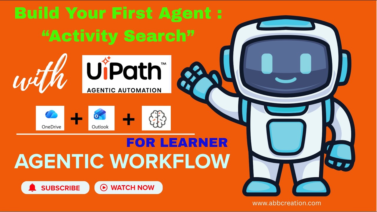 Build Your First Agent : Activity Search In UiPath Studio Web |  One Drive | O365 | Outlook
