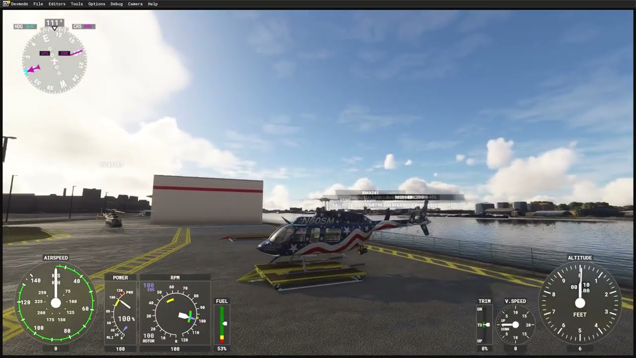 MSFS 2020 CowanSim B206 L3 Kearny Heliport Dolly practice
