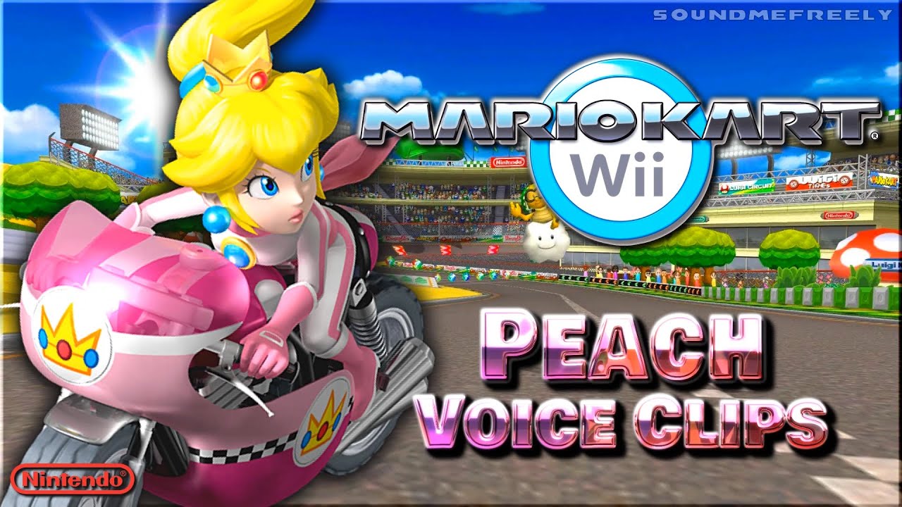 All Princess Peach Voice Clips • Mario Kart Wii • All Voice Lines • 2008 @SoundMeFreely