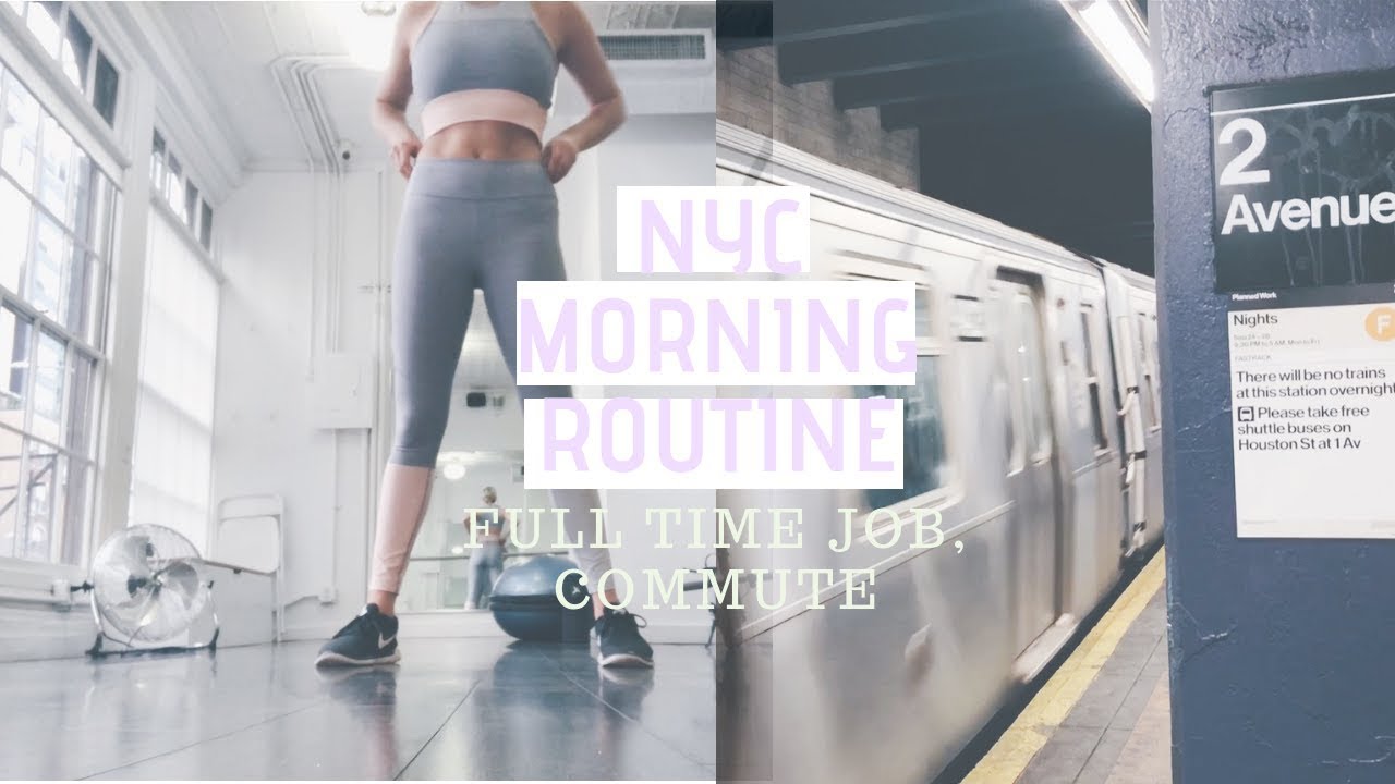 REAL LIFE MORNING ROUTINE * NYC COMMUTE, FULL TIME JOB, FALL, MODELFIT