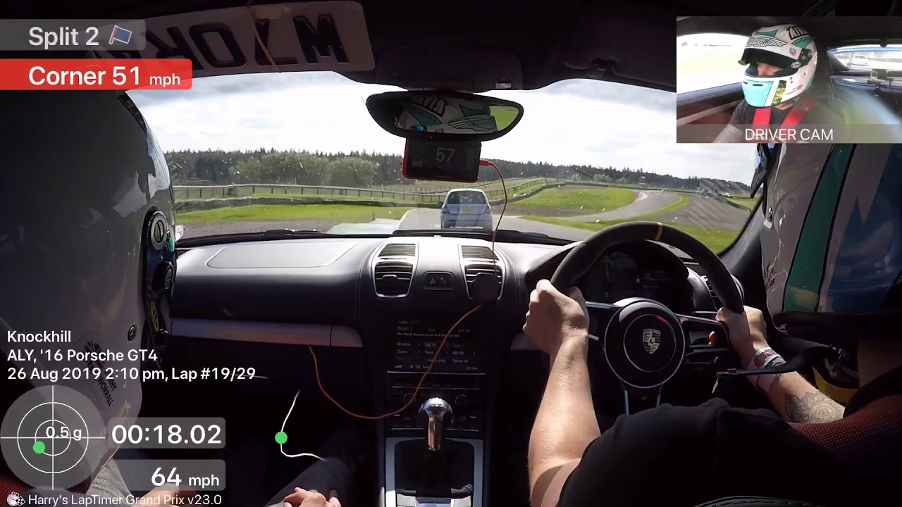 PORSCHE GT4 onboard POV Knockhill Trackday