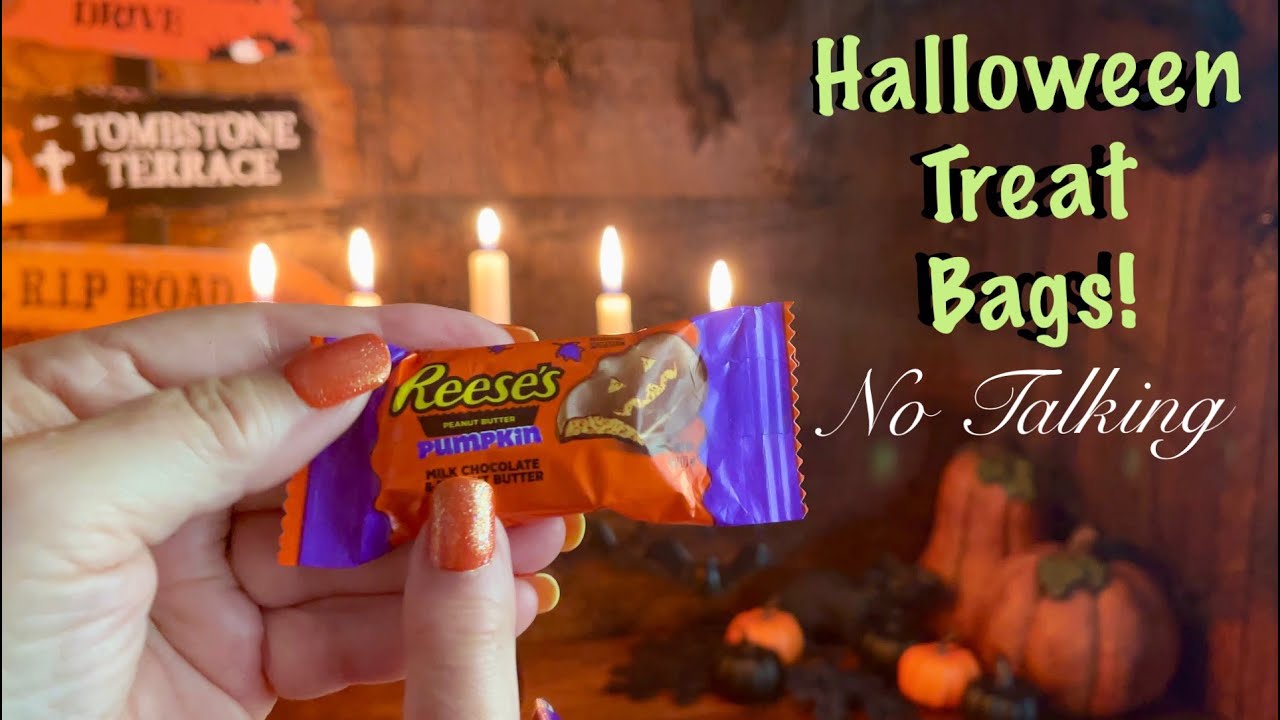 ASMR Spooky Halloween Treat Bags! (No Talking Version) All Dollar Tree Stuff!