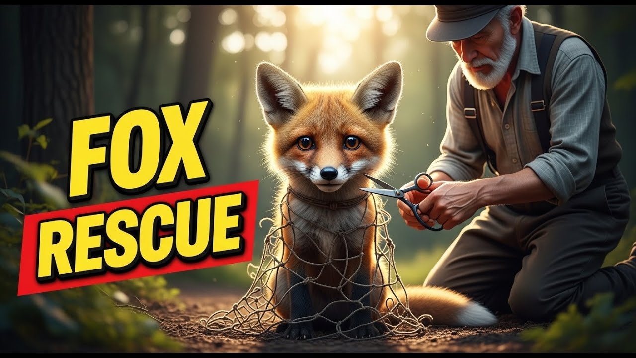 Heartwarming Fox Rescue &ndash; Old Man Saves Entangled Wild Animal from Tight Rope Trap