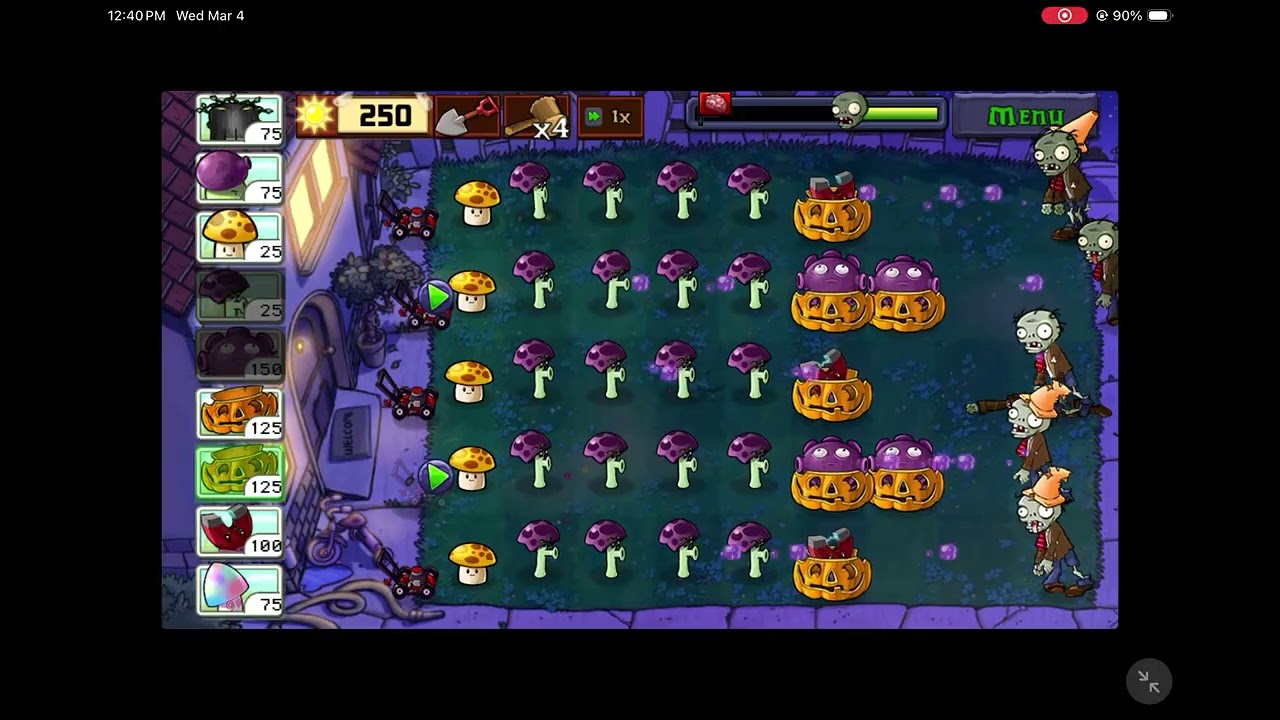 Plants vs. Zombies™ - Survival: Night (Walktrough)