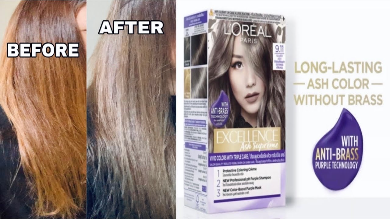 DIY Hair Dye | Loreal Excellence Ash Supreme | Silver Ash 9.11