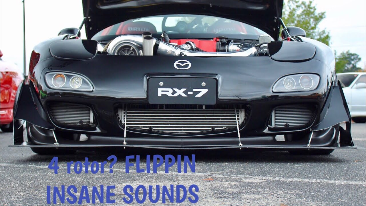 SUPER LOUD TURBO RX-7 4 rotor!! (Street legal?!)