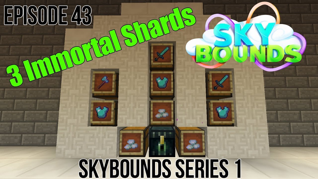 3 IMMORTAL SHARD GIFTS, WHO WILL UNLOCK ONE? Minecraft Skybounds - Robots Island - Episode 43