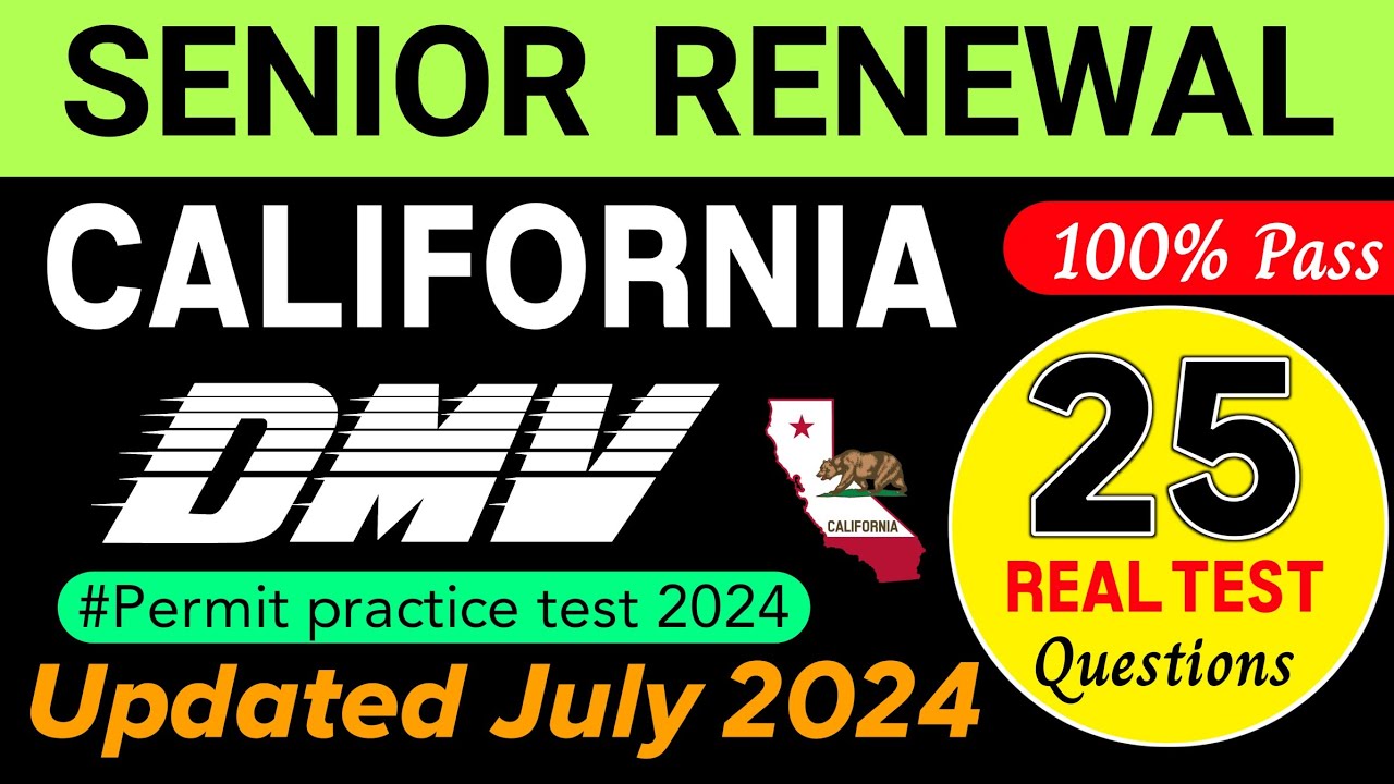 Seniors CA Drivers License Test Practice 2026 – 25 Official DMV Written Test Questions for 2026