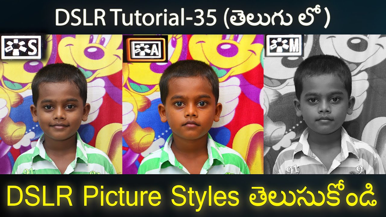 Explained  DSLR Picture Styles Explained |Picture Styles తెలుసుకోండి|DSLR Tutorials in తెలుగులో#35|