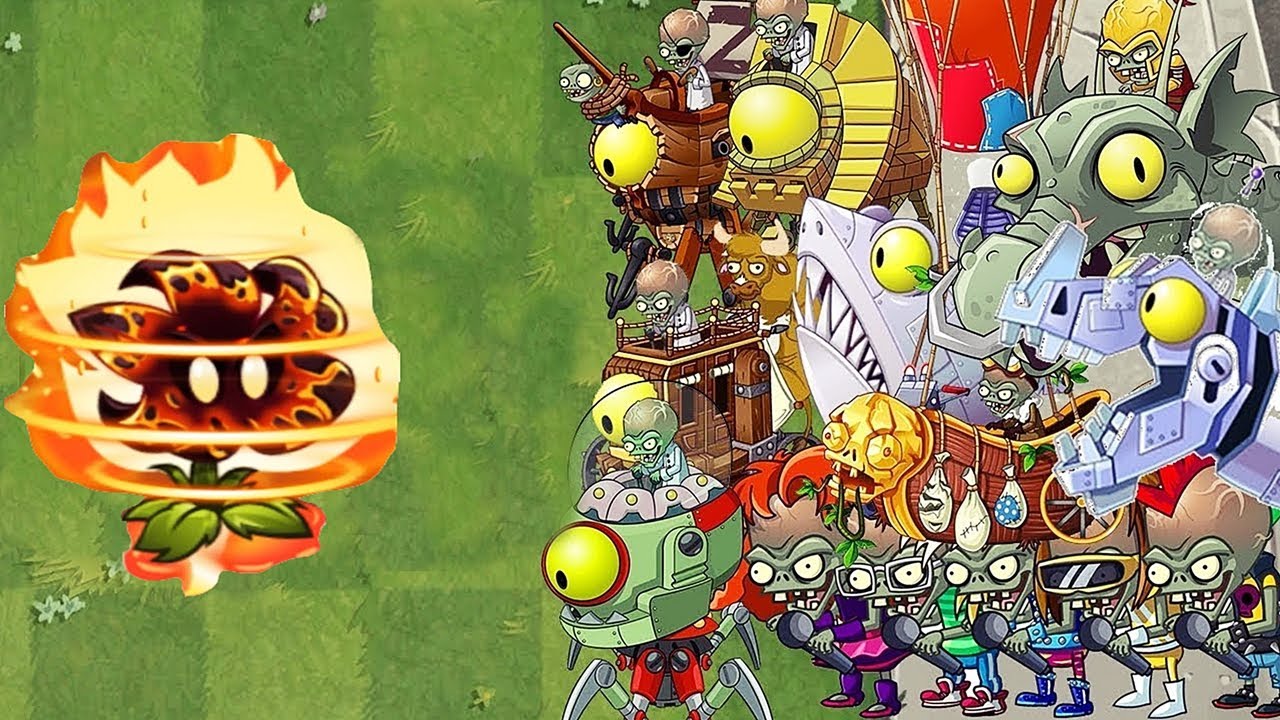Plants vs. Zombies 2: Meteor Flower PvZ2 Max Level Power--up Vs All Zomboss