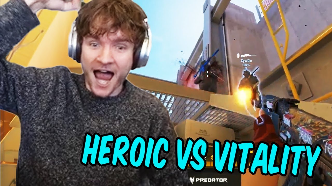 Teo watches the Heroic vs Vitality CS2 game