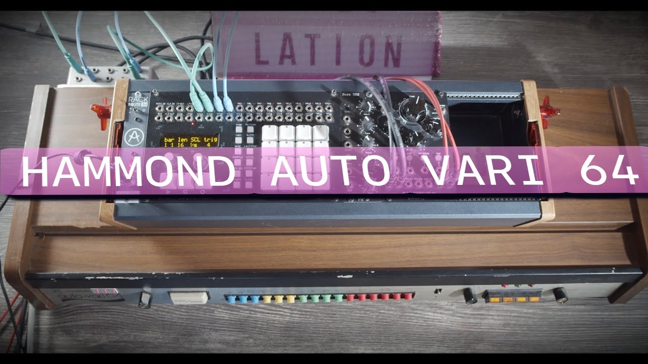 Analog Drum Machine Hammond Auto Vari 64 mid 1970 meets Eurorack drum sequencer from Erica Synths