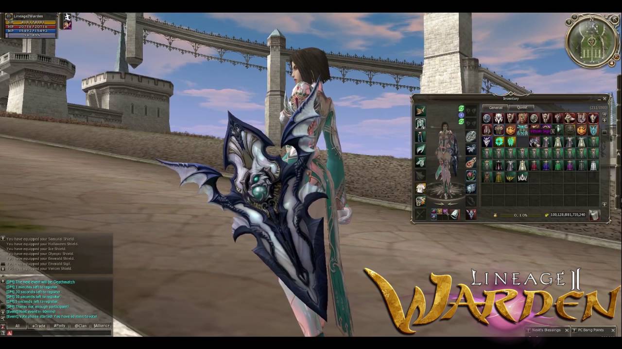 Shield, Sigil and Cloak replacements Armor skins Lineage 2 Warden - 1080p