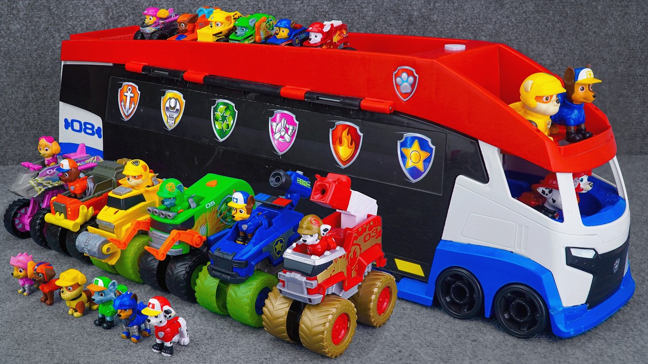 Unboxing Paw Patrol Toys Collection | Paw Patrol Rescue Wheels Monster Truck| Big Transport Vehicles