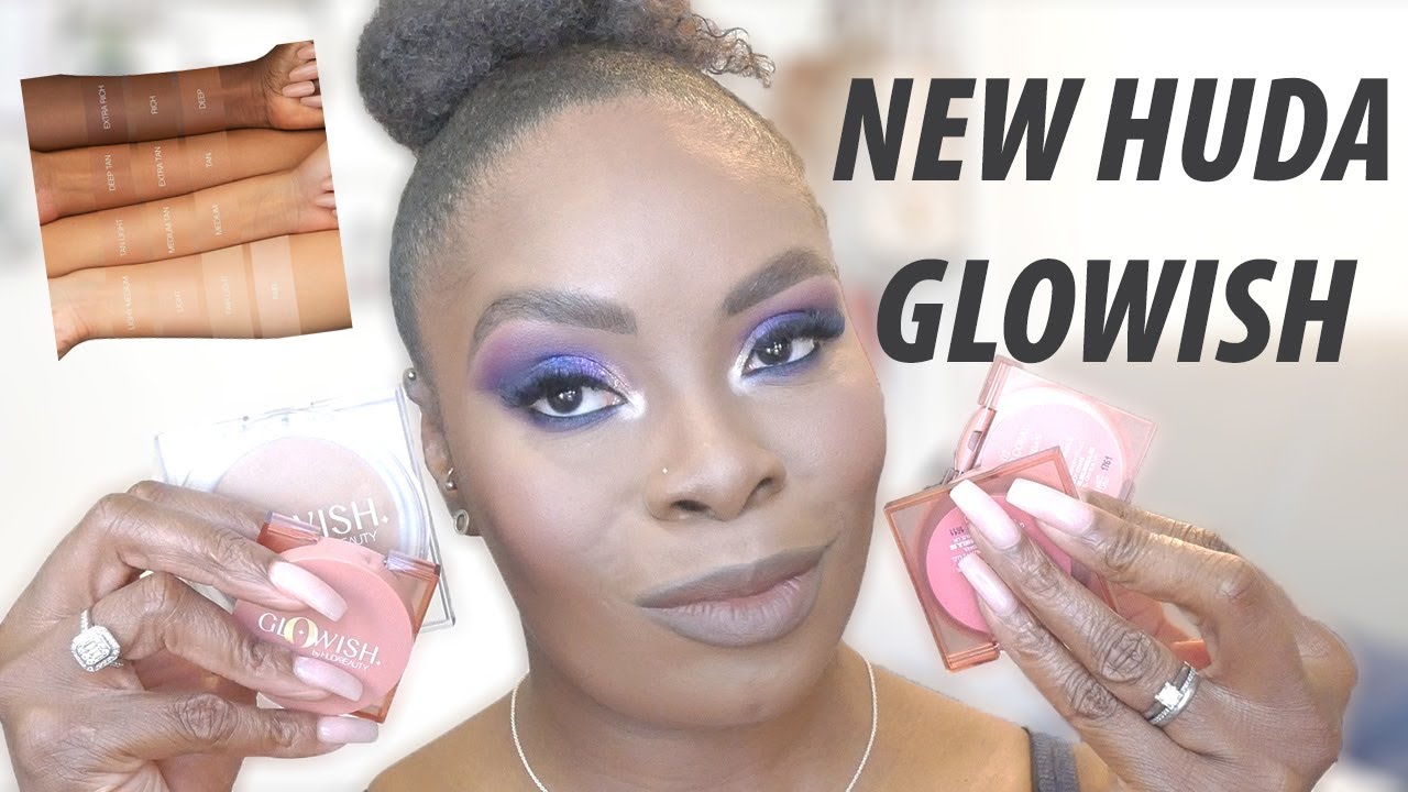 Huda Glowish Brand New Cheeky Vegan Blushes and Luminous Pressed power shade 10!