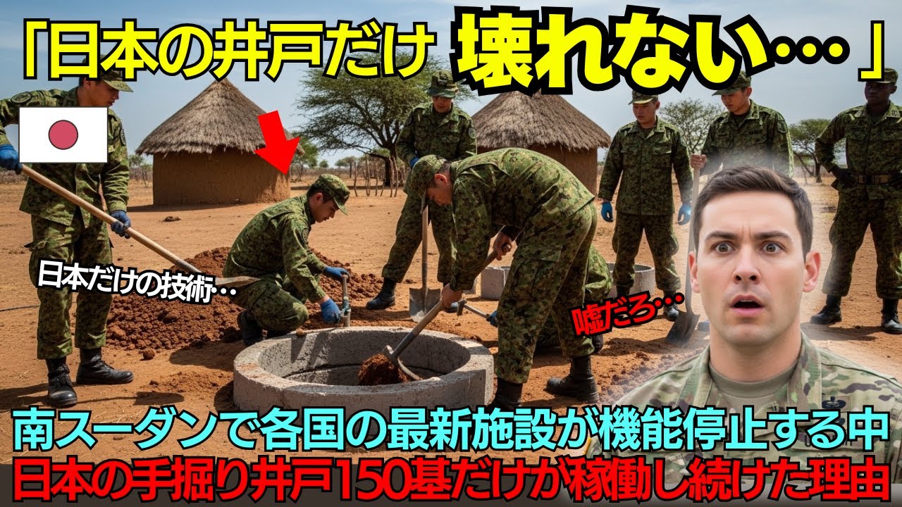 【海外の反応】「日本の井戸だけが水が出続ける…」南スーダンで嘲笑した各国の最新施設が全滅する中…15年後、日本の手掘り井戸だけが機能し続けた驚愕の理由