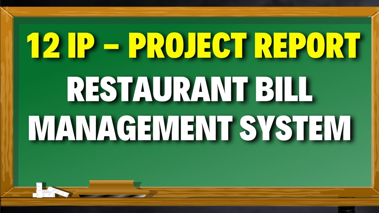 Class 12 IP - Project Report on Restaurant Bill Management System | Full Project pdf #class12ip