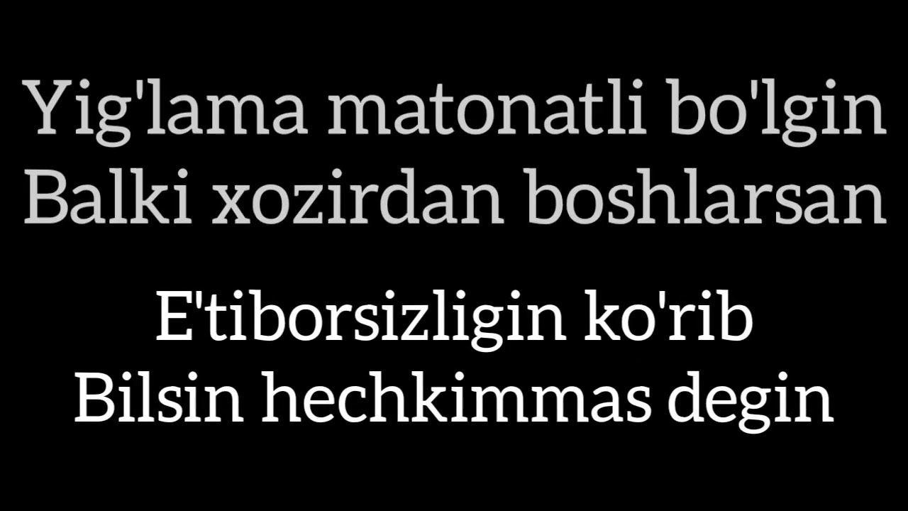 Doxxim - Yig'lama Qizaloq text karaoke
