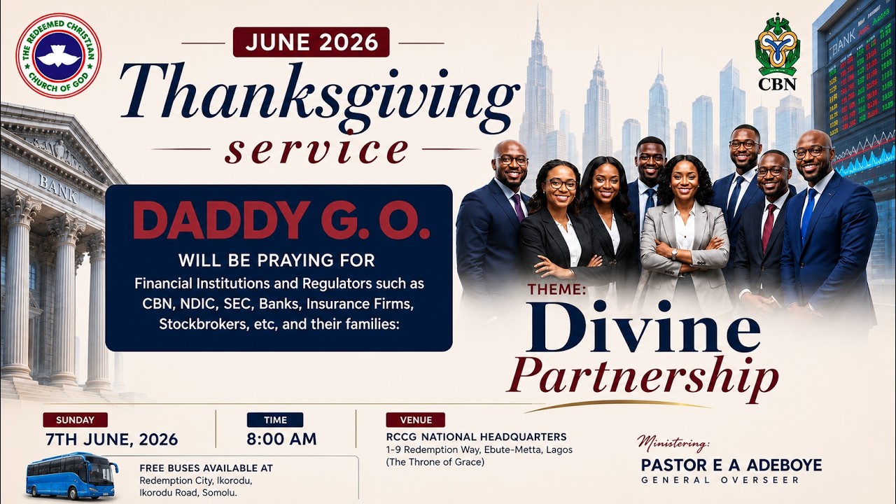 RCCG JUNE 7th 2026 | THANKSGIVING SERVICE