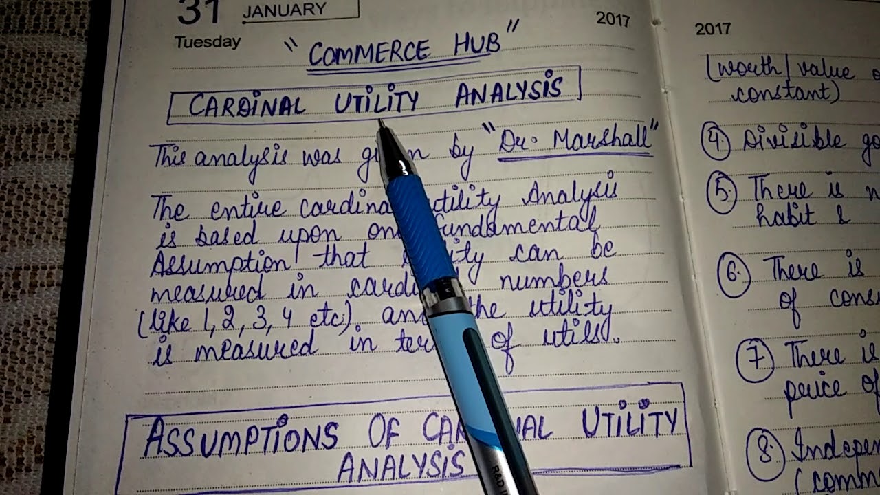 Cardinal Utility Analysis (Economics)