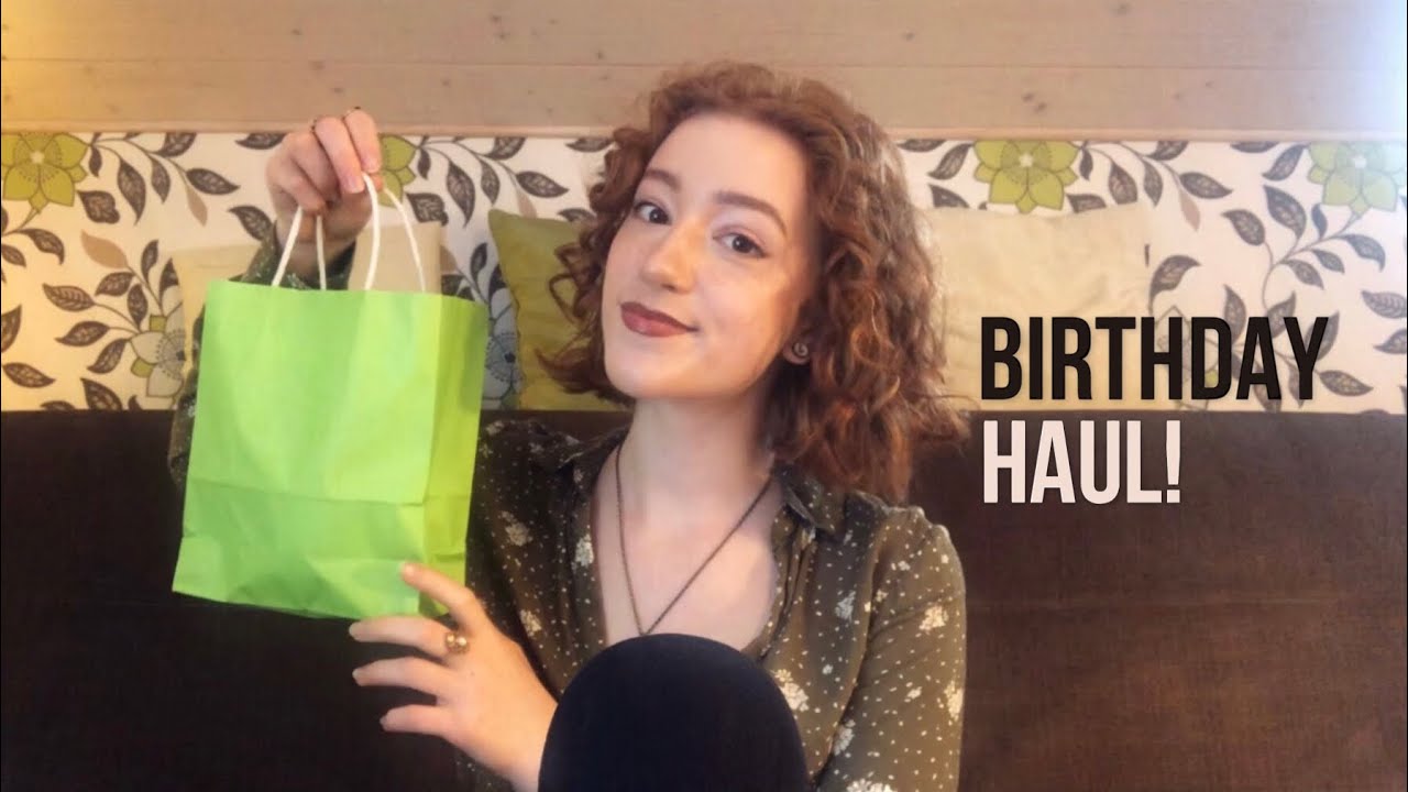 ASMR What I got for my birthday! [show and tell, tapping, crinkles etc.]