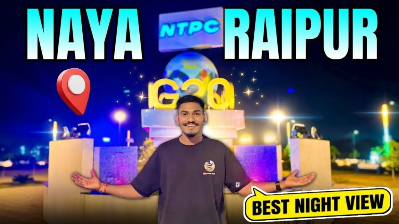Famous Garden At Naya Raipur | Night View Wow 😍 | Tushar Sahu Vlogs