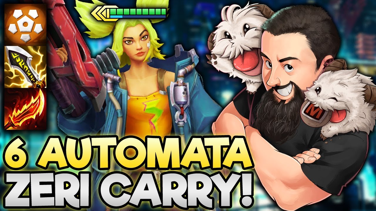6 Automata - Skate Away to Safety Zeri!! | TFT Into the Arcane | Teamfight Tactics