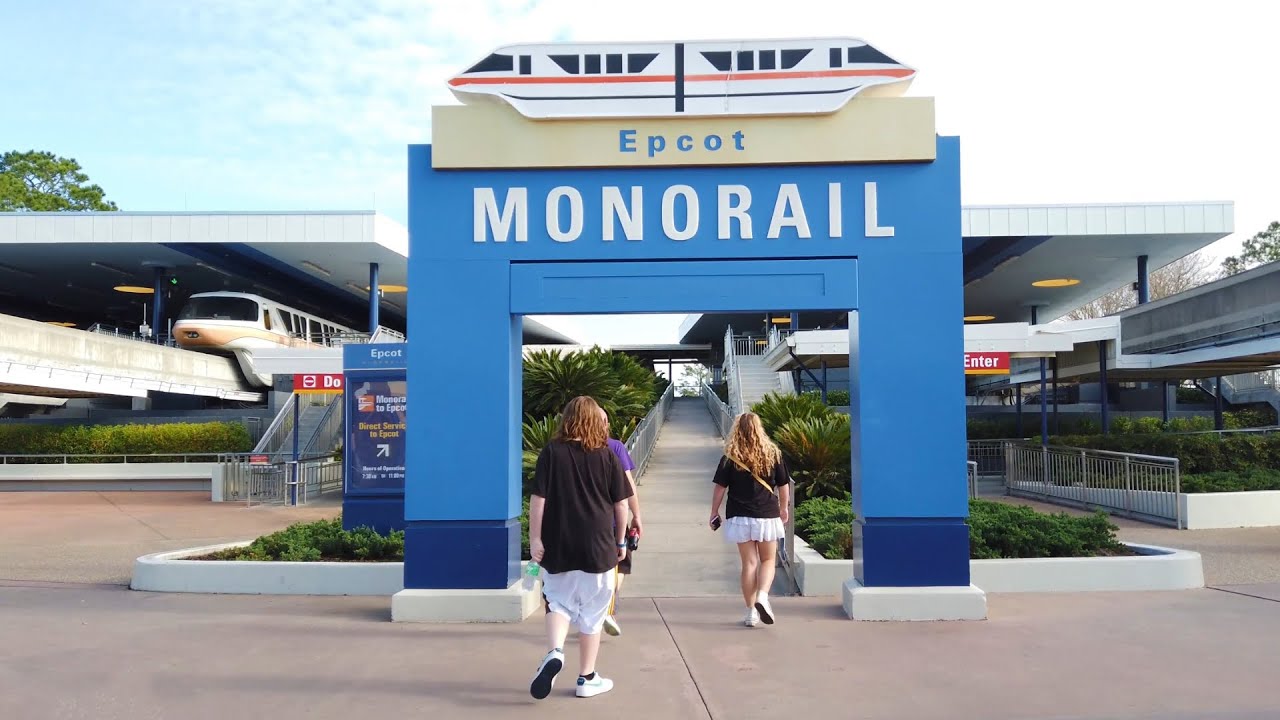 Disney World Monorail Complete Ride to EPCOT from WDW Transportation Center · Walt Disney World 4K
