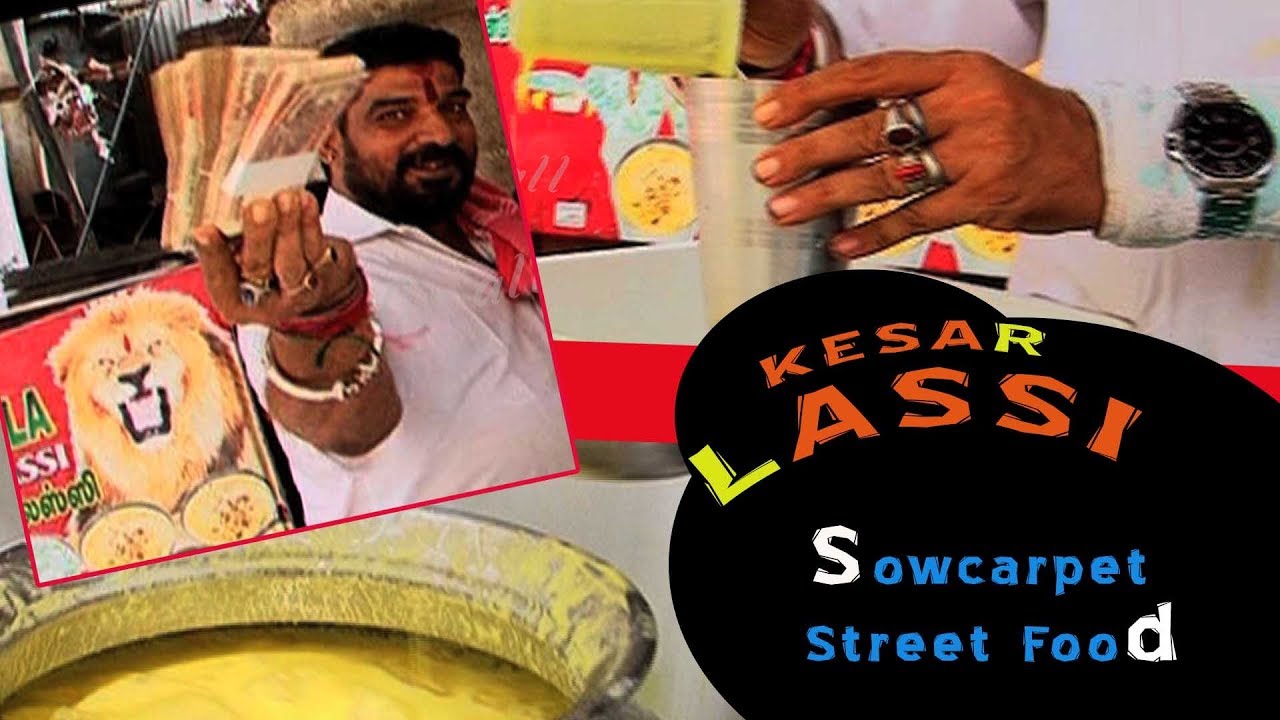 Kesar Lassi in Sowcarpet | Chennai Street Food | Famous Lassi @ceeall