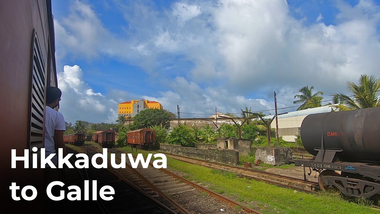 Hikkaduwa to Galle Full Train Journey in Sri Lanka Railways