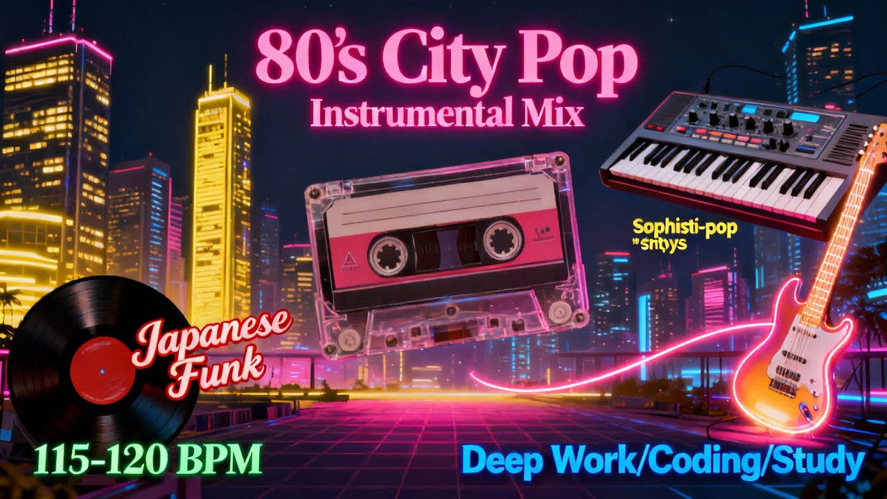 Neon City Flow 80s City Pop Study Session