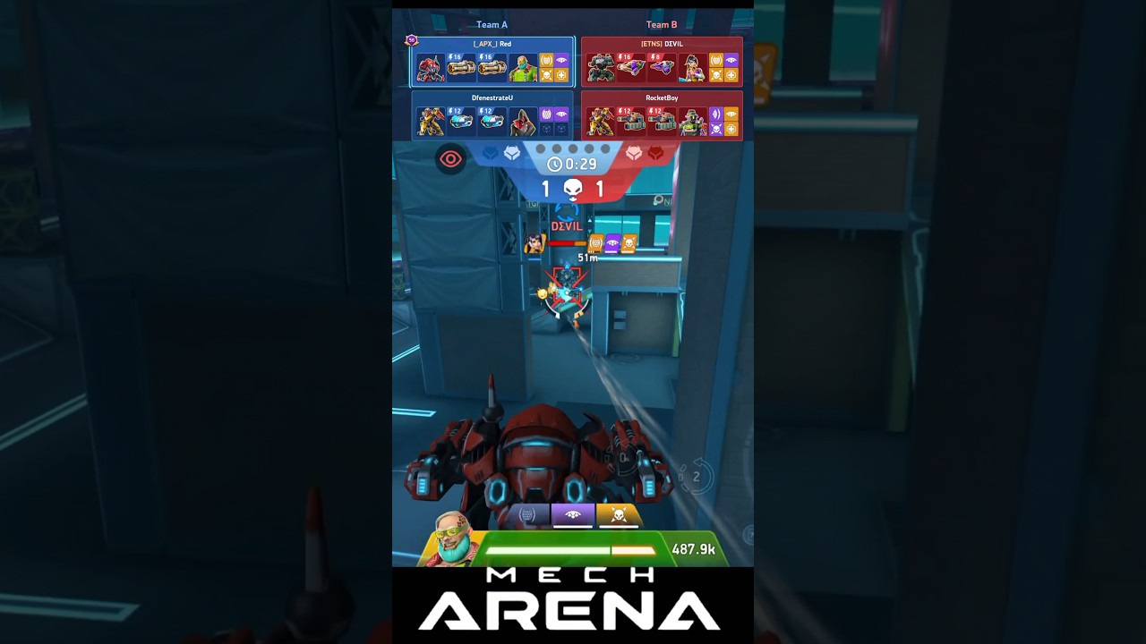 Игроки на мобилках не могут использовать Charge Rocket?! 😱#mecharena#mecharenarobotshowdown#геймп...