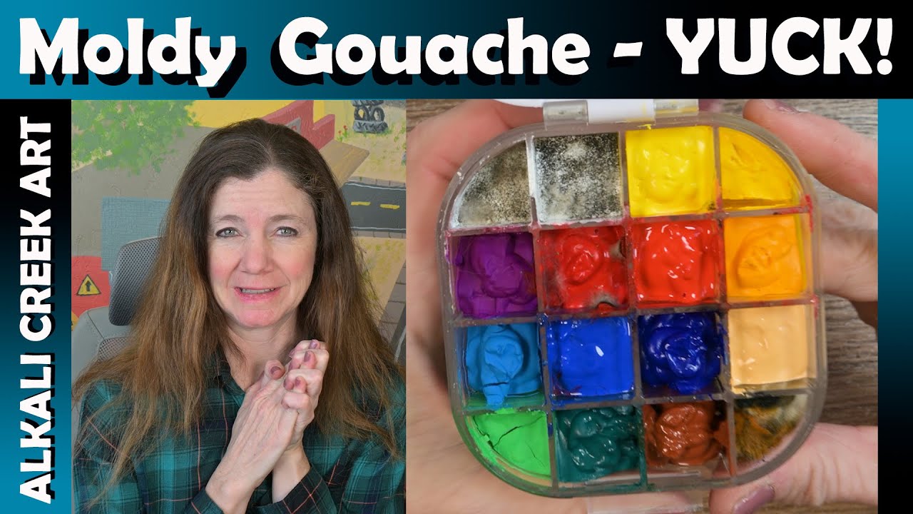 Moldy Gouache Everywhere and Revitalizing My Gouache Palettes.