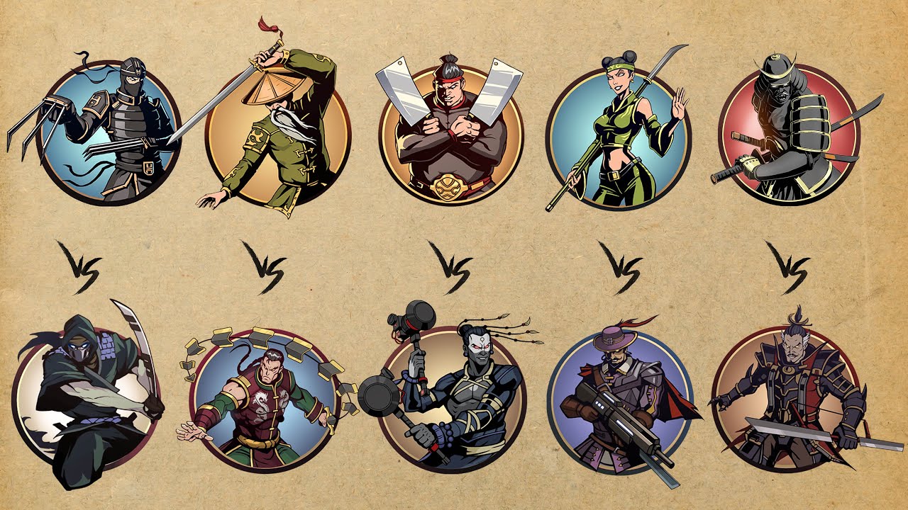 Shadow Fight 2 || Bosses set vs Their Mentor