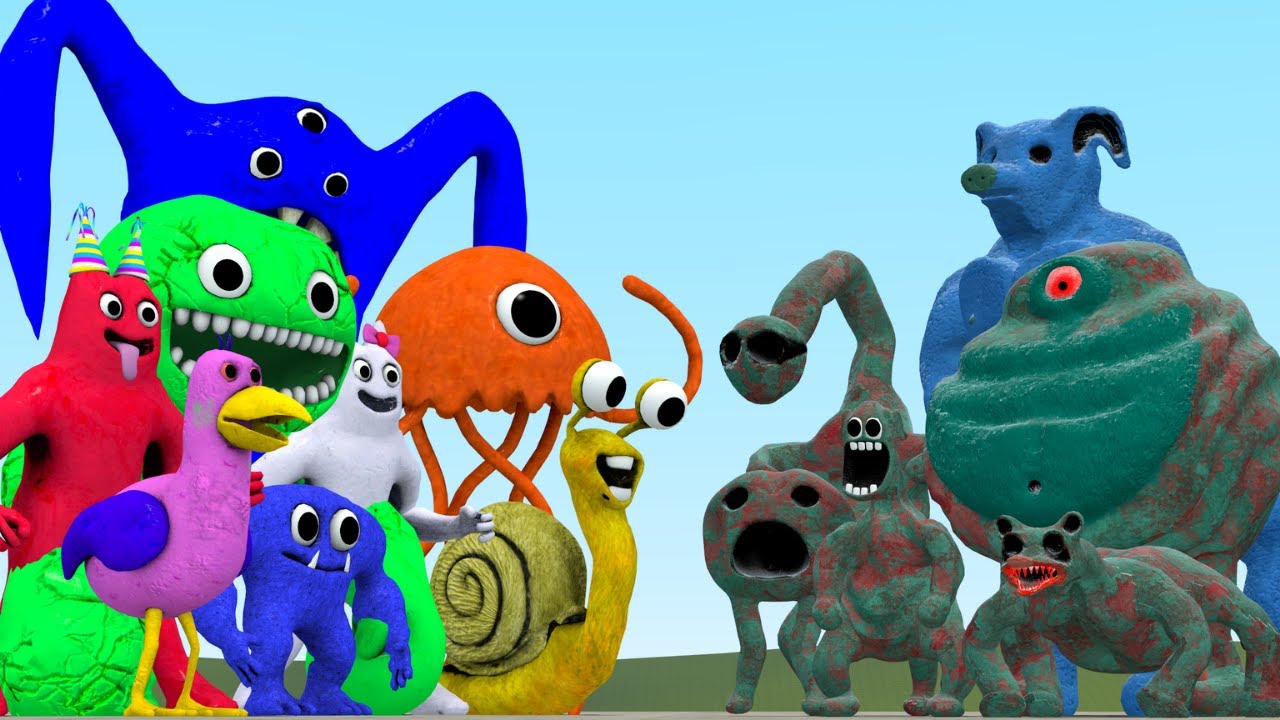 New Unplagued Monsters Vs Garten Of BanBan Monsters In Garry's Mod