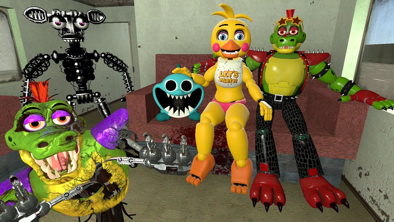 FIRST BUS STOP HYPER DESTROY ALL FNAF Security Breach animatronics- Boneworks! Hungry Gamers!