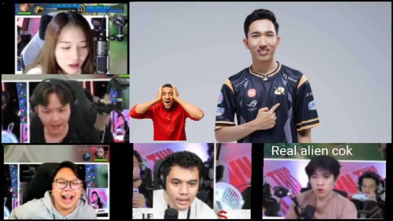 Reactions para streamer lihat moment LEMON pake edith RRQ vs BTR match ke 2