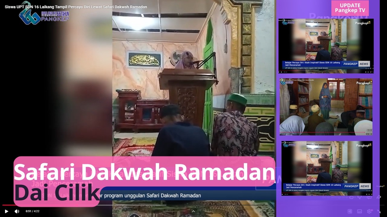 Siswa UPT SDN 16 Laikang Tampil Percaya Diri Lewat Safari Dakwah Ramadan