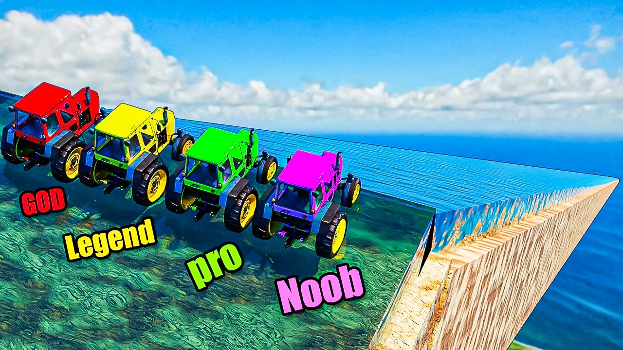 Tractors vs waterfalls in GTA 5