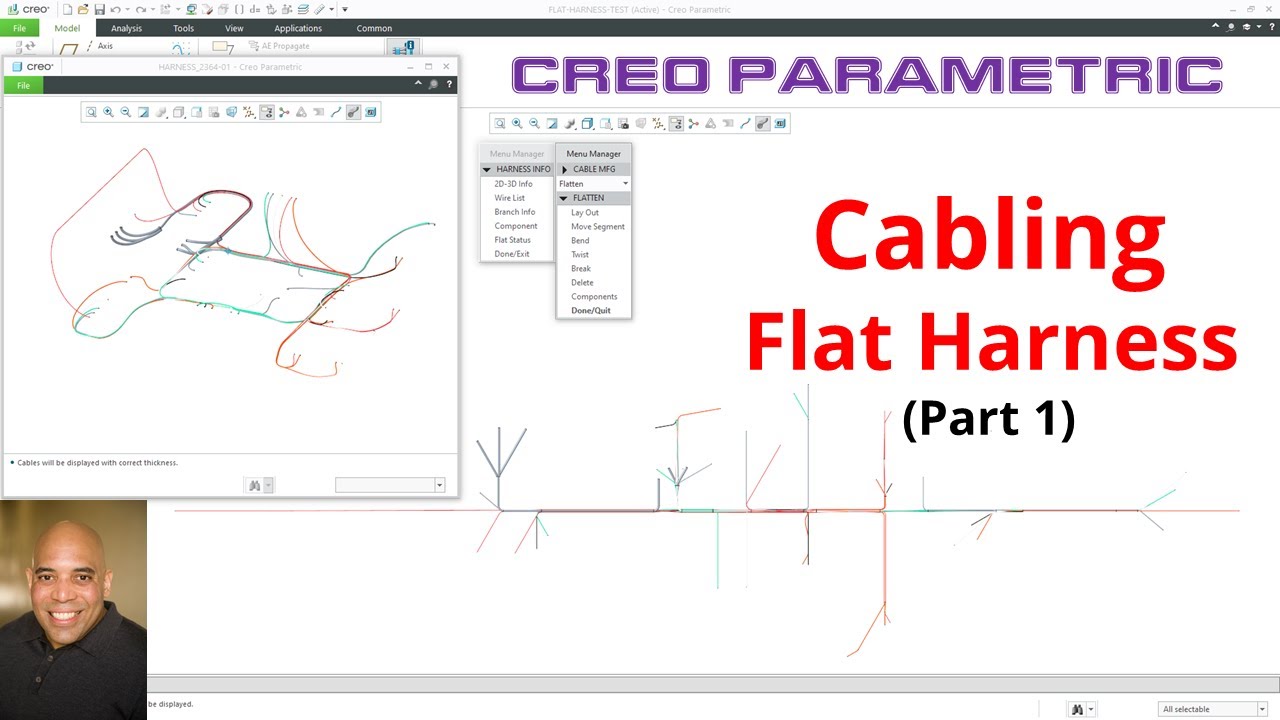 Creo Parametric — плоский кабельный жгут (часть 1)