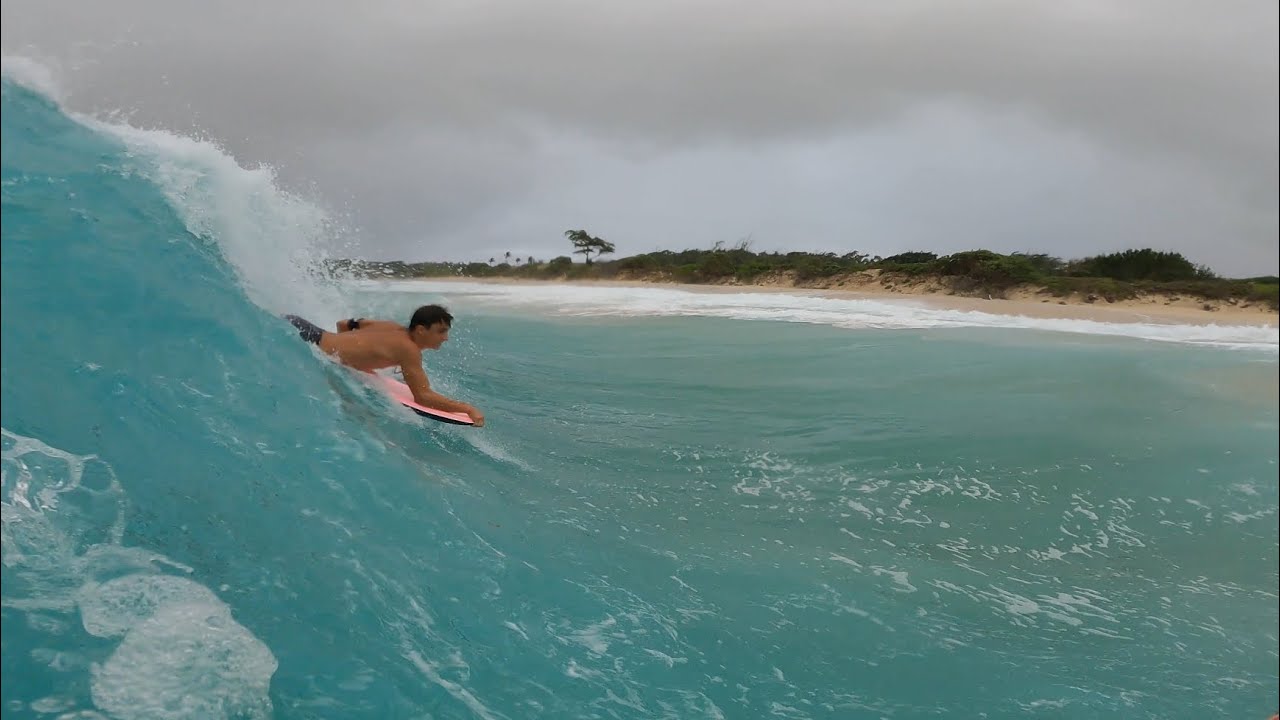 *RAW* POV BODYBOARDING HEAVY SHOREBREAK | FULL PADDLE OUT & SESSION