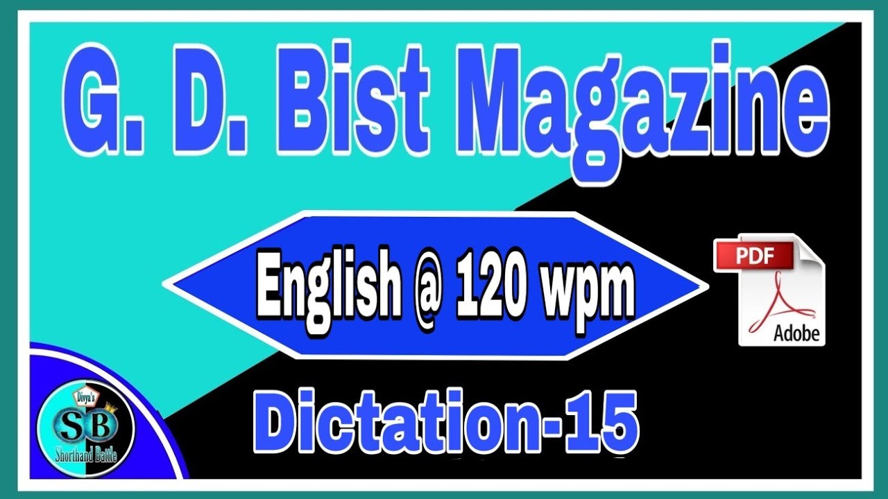 G.D.Bist Legal Dictation 120 wpm ll Exercise-9+10 G.D.Bist Volume-1@120 wpm l Legal Dictation 120wpm
