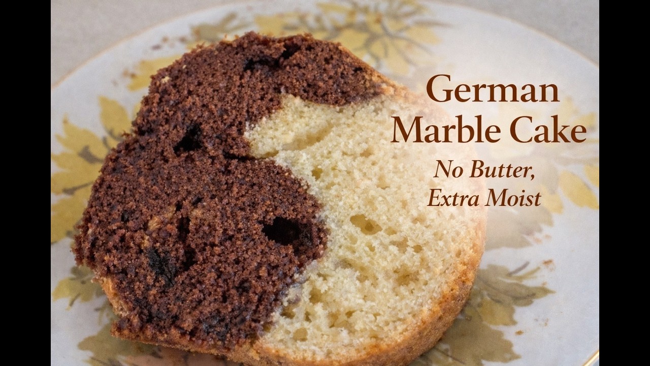 Cream-Based German Marble Cake (Marmorkuchen) | No Butter, Extra Moist